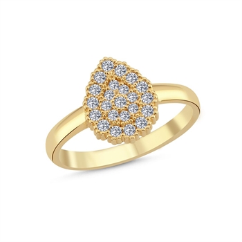 Lily - Ring aus 14 Karat Gold mit Diamanten von insgesamt 0,30 Karat